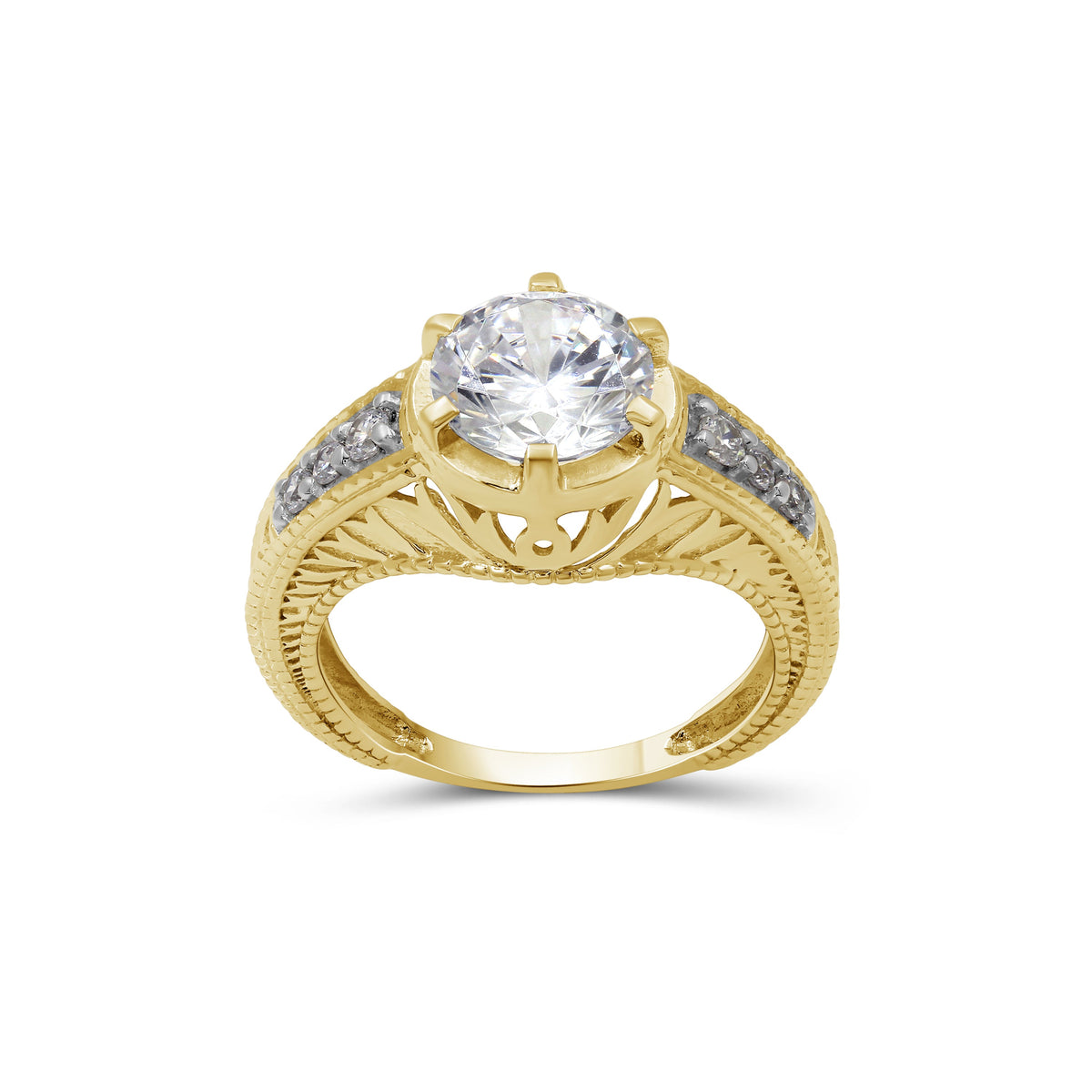 2 ct. T.W. Lab-Grown Diamond Halo Engagement Ring in 14K White Gold or 14K Yellow Gold