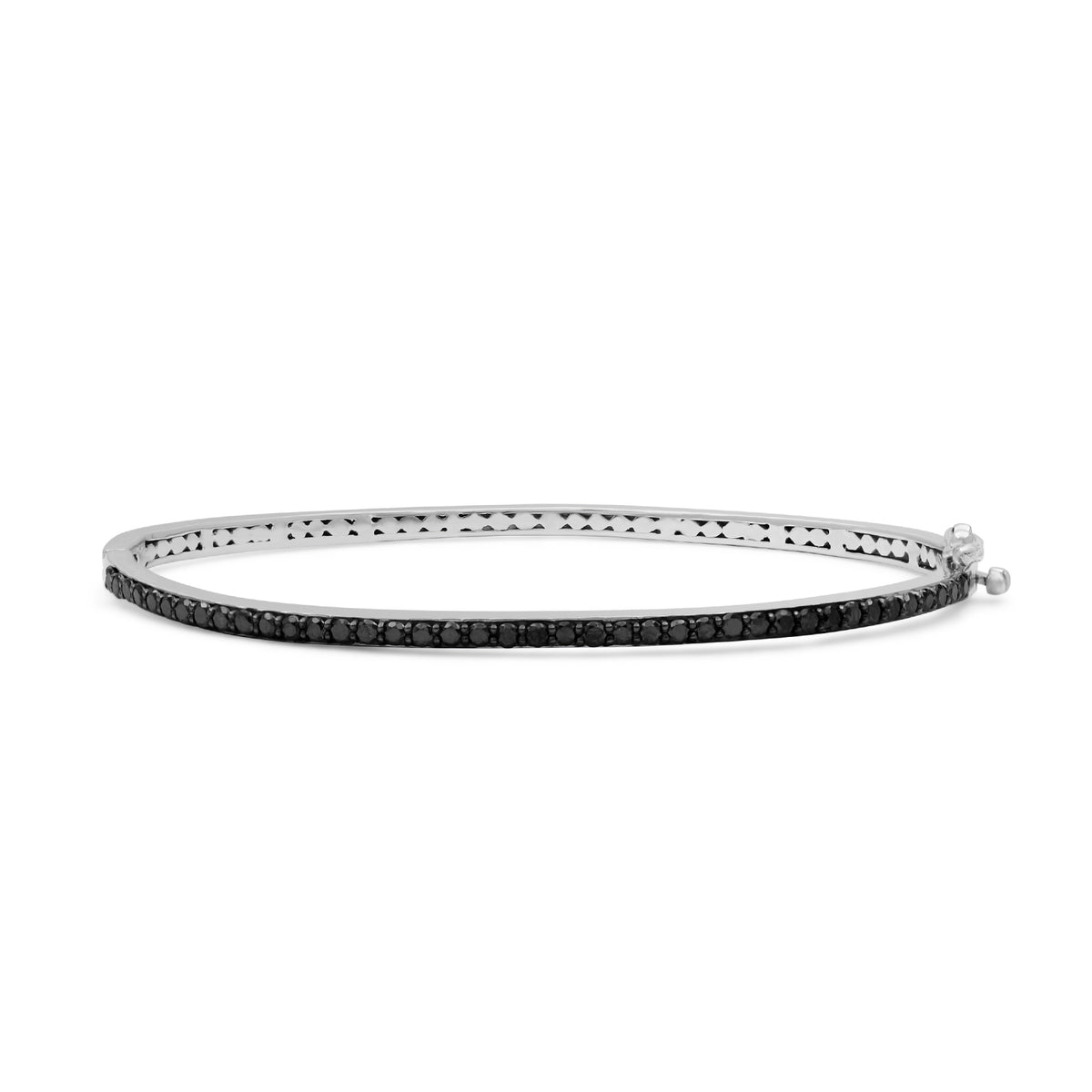 1 ct. T.W. Black Diamond Bangle in Sterling Silver