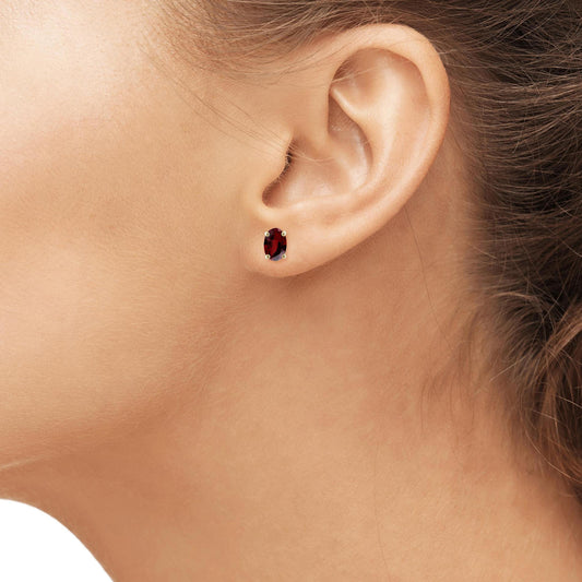 1.20 ct. T.G.W. Garnet Earrings in 14K Gold over Silver