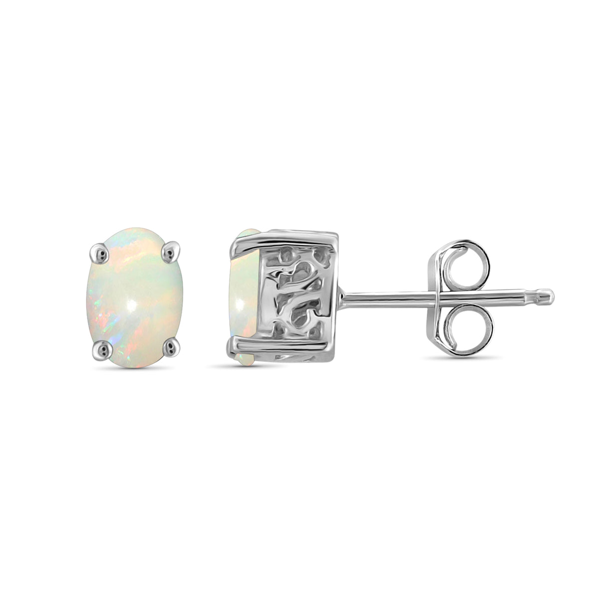 1/2 ct. T.G.W. Opal Stud Earrings in Sterling Silver