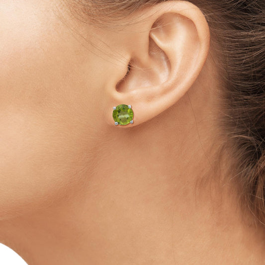 1 3/4 ct. T.G.W. Peridot Stud Earrings in Sterling Silver