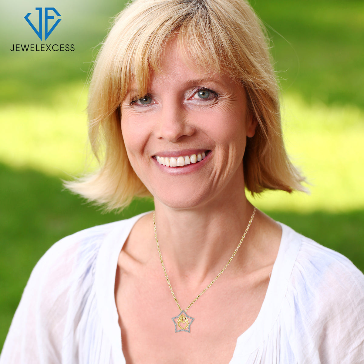 1/4 ct. T.W. White Diamond Mom Necklace in 14K Gold over Silver