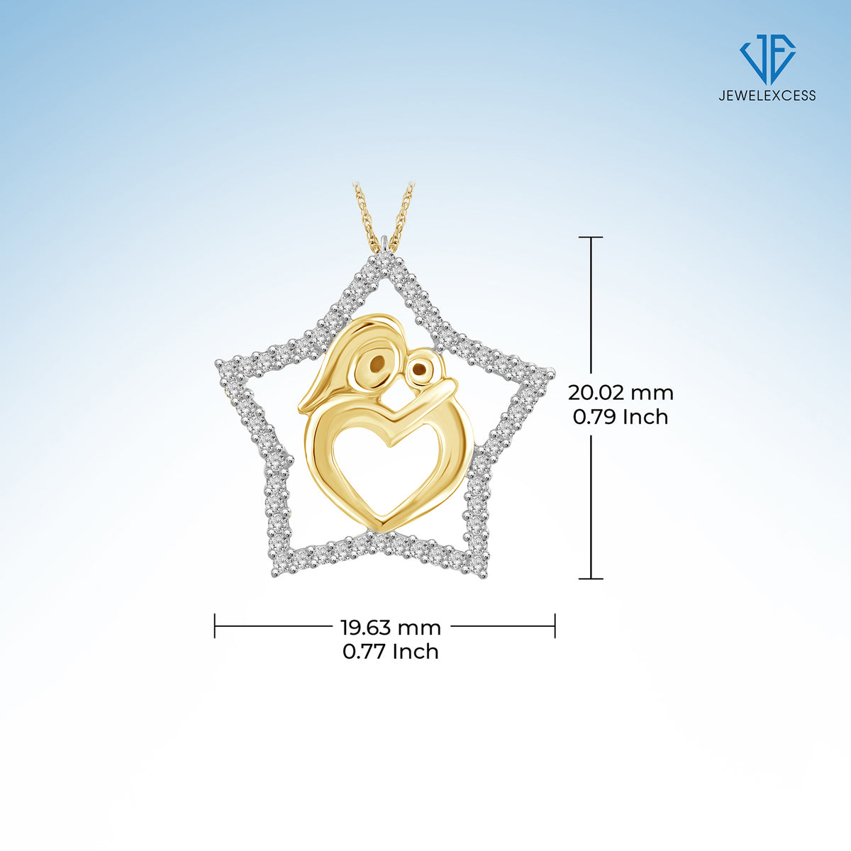 1/4 ct. T.W. White Diamond Mom Necklace in 14K Gold over Silver
