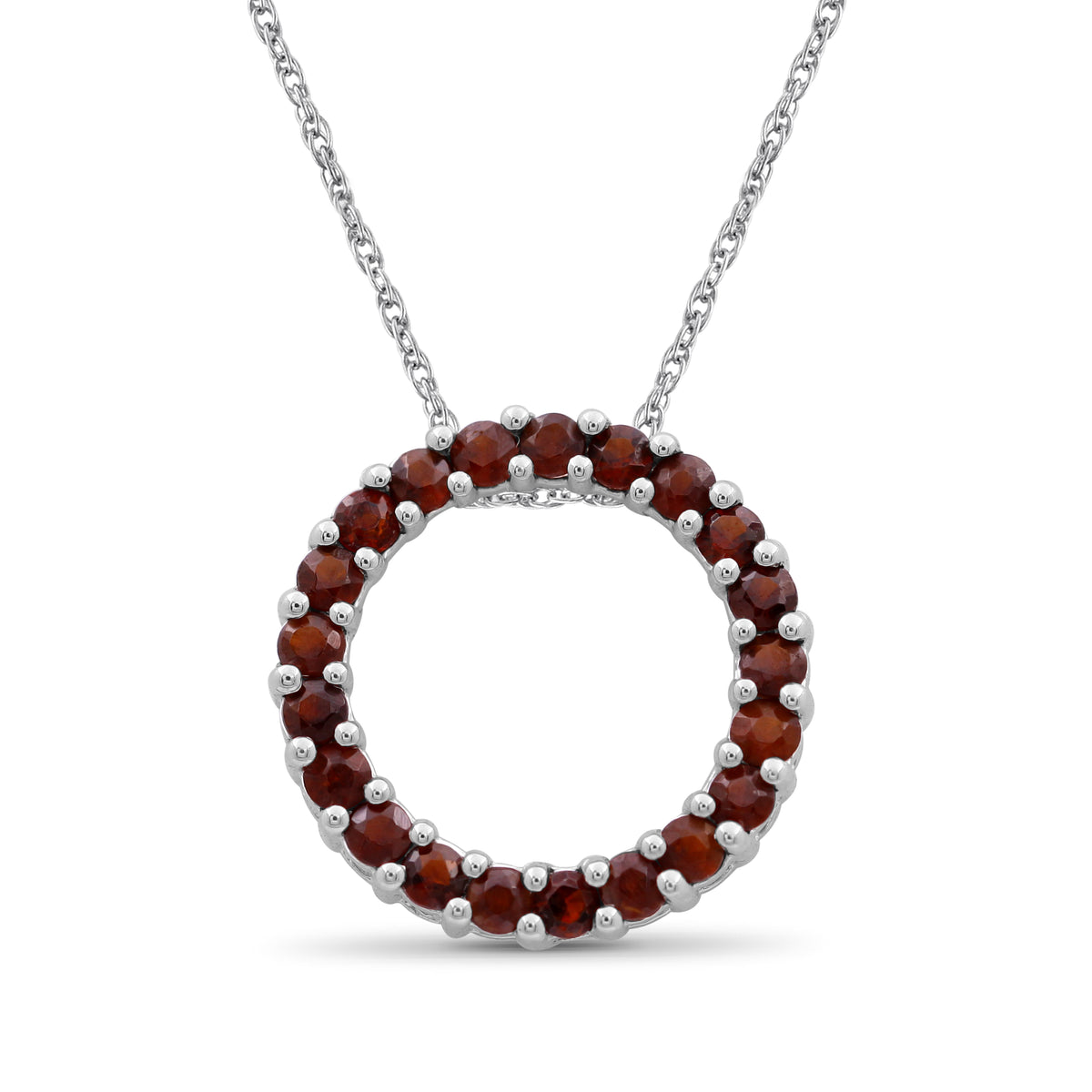 1 ct. T.W. White Diamond Circle Necklace in Sterling Silver
