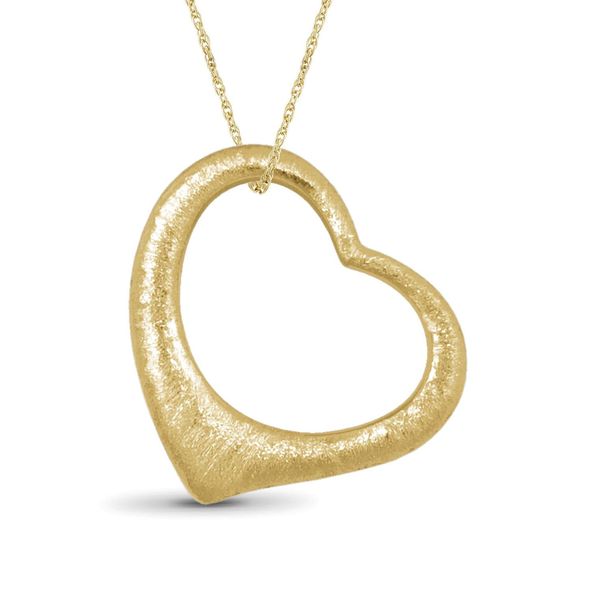 Heart Pendant in 14K Gold over Silver