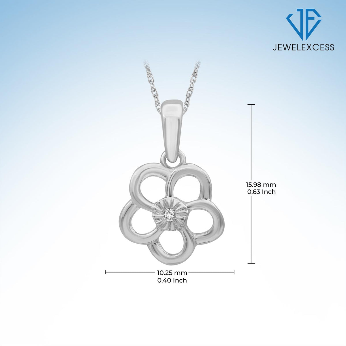 Diamond Accent Pendant in Sterling Silver