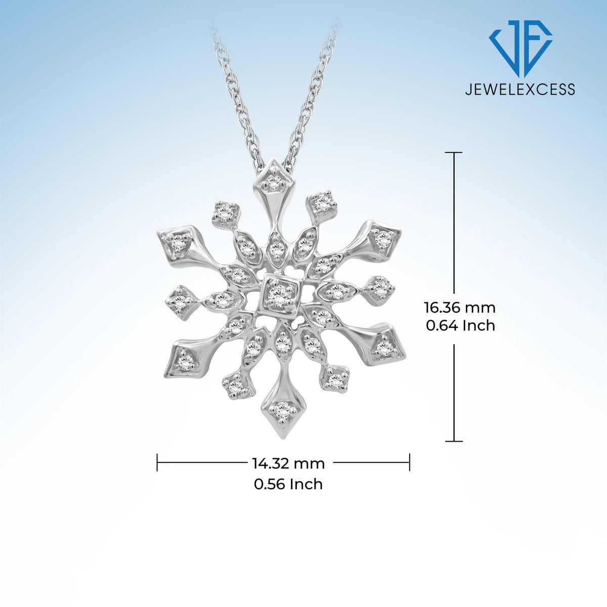 1/10 ct. T.W. White Diamond Pendant in Sterling Silver