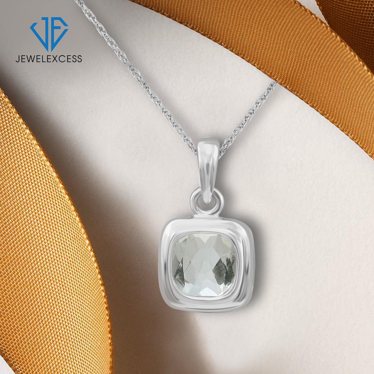 1 ct. T.G.W. Green Amethyst Pendant in Sterling Silver