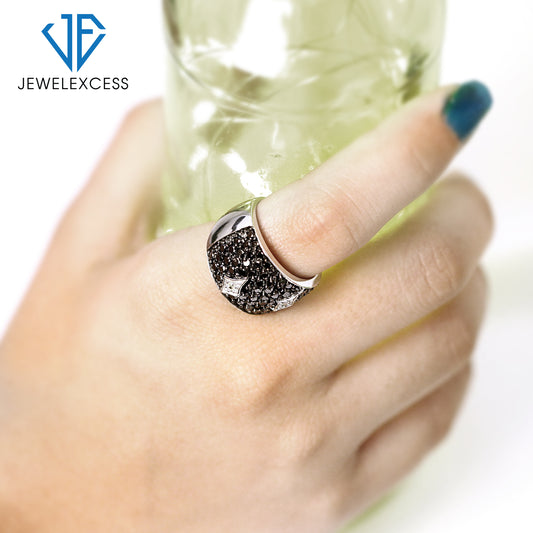 2 ct. T.W. Black & White Diamond Ring in Sterling Silver