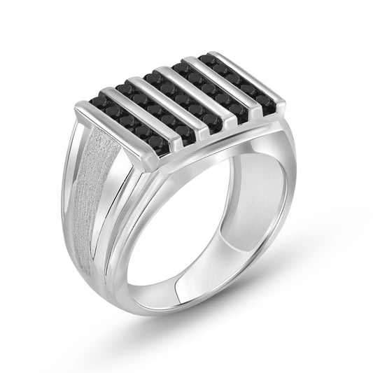 Men's 1 ct. T.W. Black Diamond Ring in Sterling Silver
