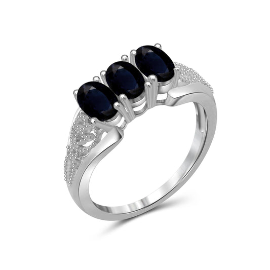 2.01 ct. T.G.W. Sapphire Ring in Sterling Silver