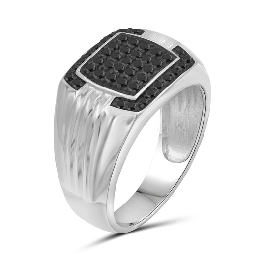 Men's 1/2 ct. T.W. Black Diamond Ring in Sterling Silver or 14K Gold over Silver
