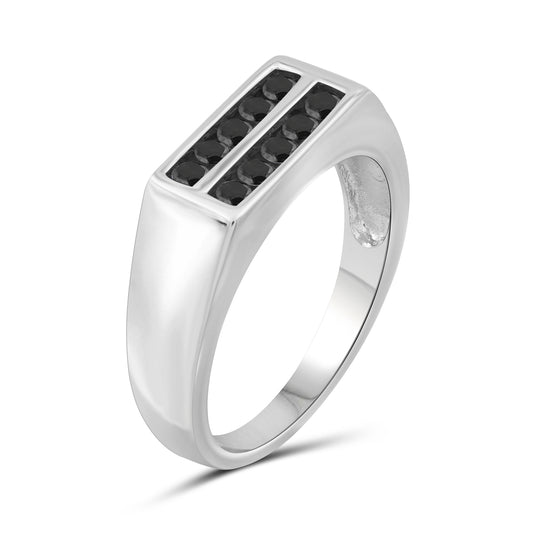 Men's 1/2 ct. T.W. Black Diamond Ring in Sterling Silver or 14K Gold over Silver
