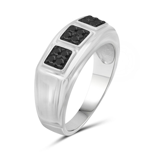 Men's 1/2 ct. T.W. Black Diamond Ring in Sterling Silver or 14K Gold over Silver