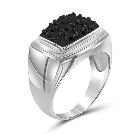 Men's 1 ct. T.W. Black Diamond Ring in Sterling Silver