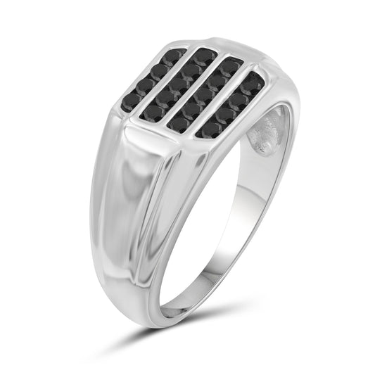 Men's 1/2 ct. T.W. Black Diamond Ring in Sterling Silver or 14K Gold over Silver