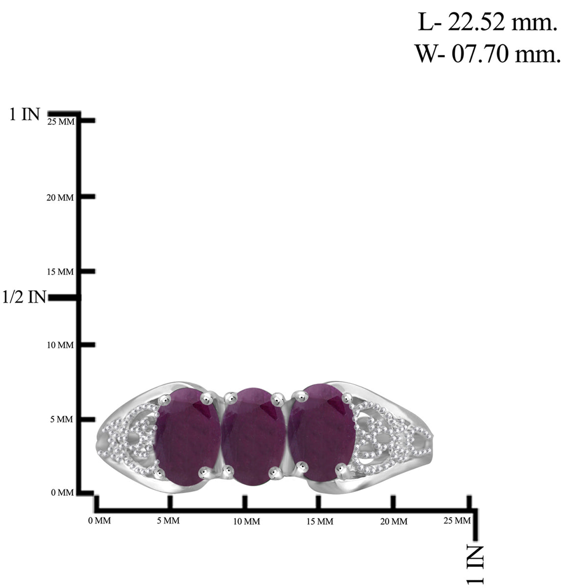 1.44 ct. T.G.W. Ruby Ring in Sterling Silver