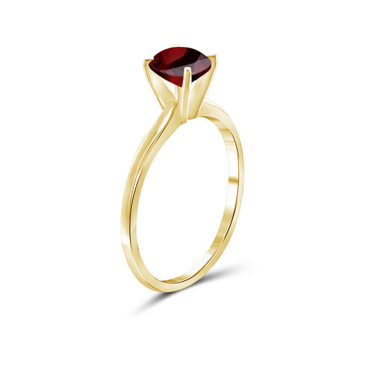 3/4 ct. T.G.W. Garnet Ring in 14K Gold over Silver