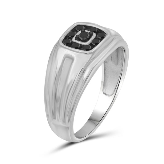 Men's 1/4 ct. T.W. Black Diamond Ring in Sterling Silver or 14K Gold over Silver