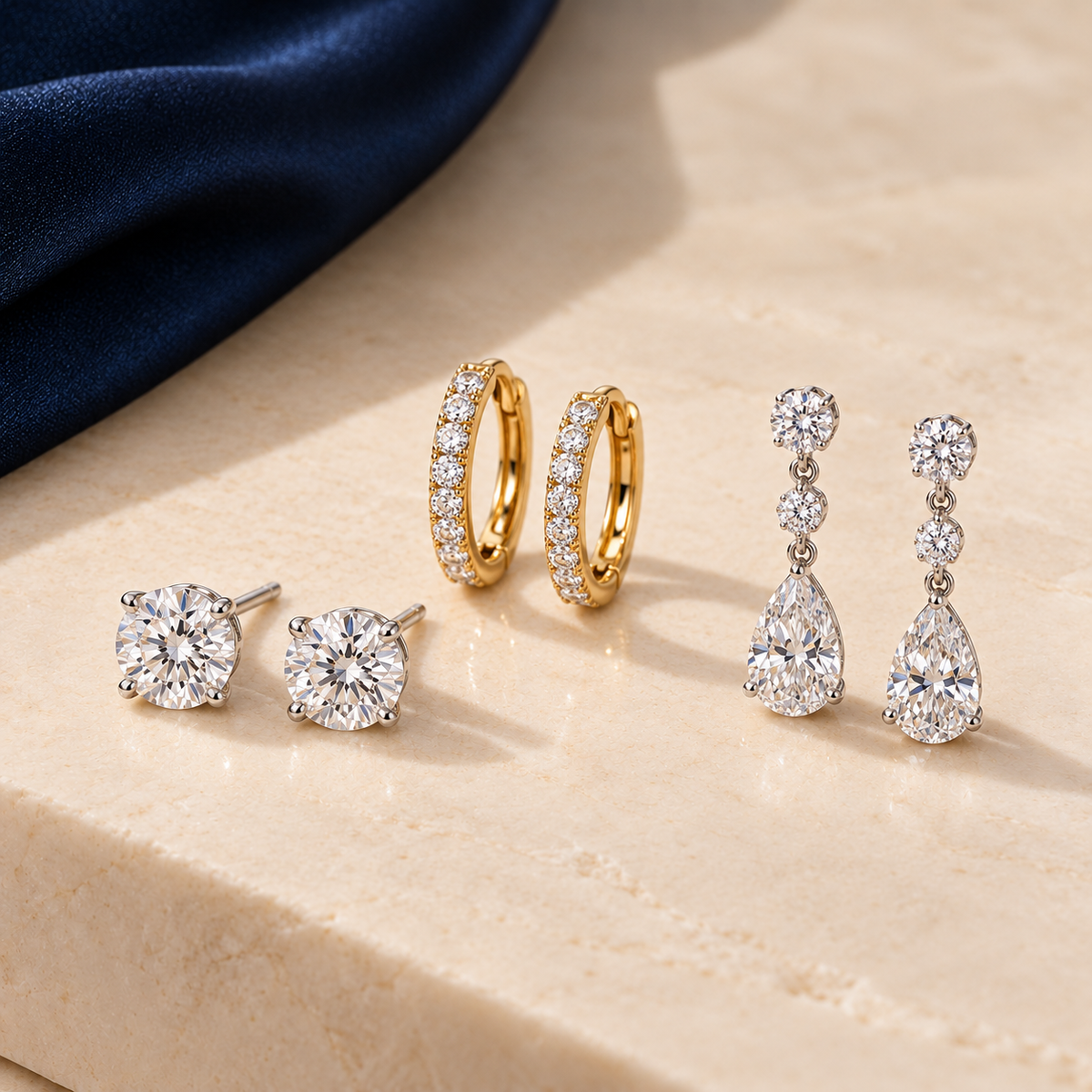 Lab-grown diamond earrings
