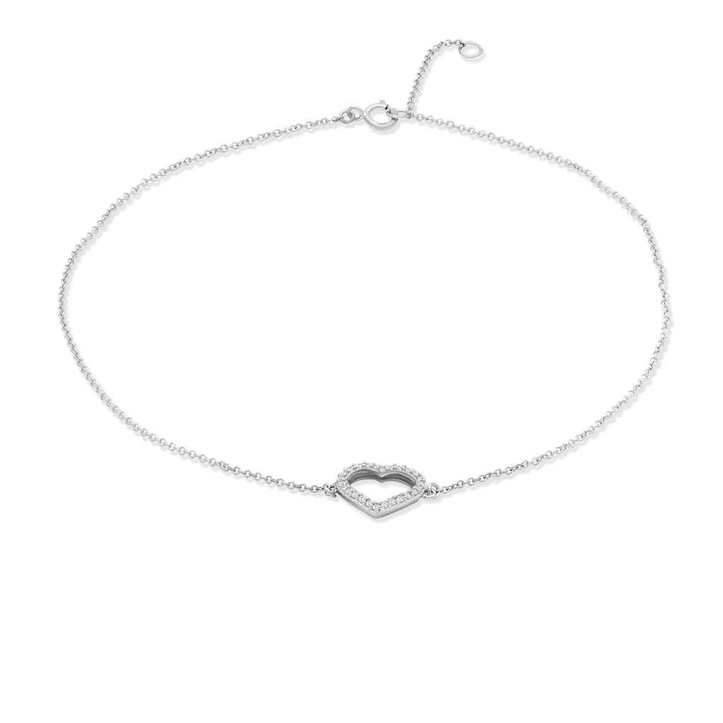 Silver Heart Ankle Bracelet Women Anklet Adjustable Chain Silver Heart Ankle Bracelet Women Anklet Adjustable Chain