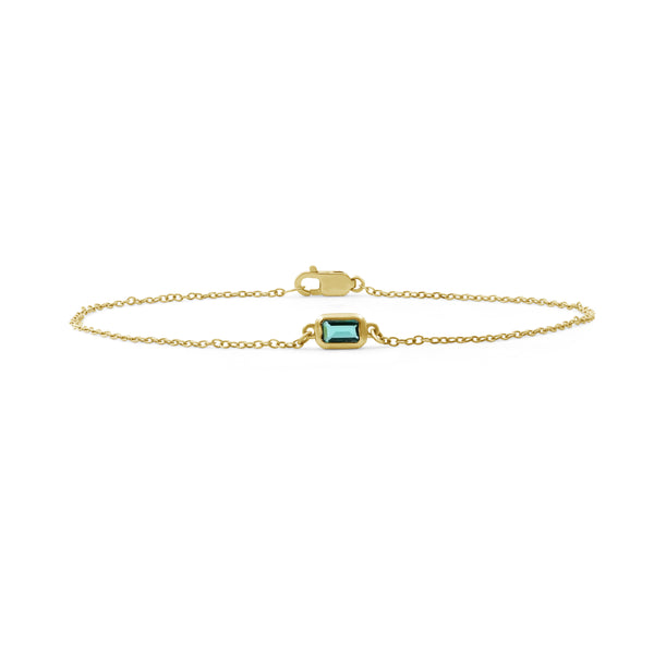 Created Ruby 14K Gold Over Silver Bracelet