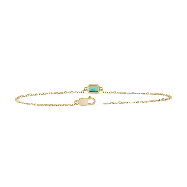 Created Ruby 14K Gold Over Silver Bracelet