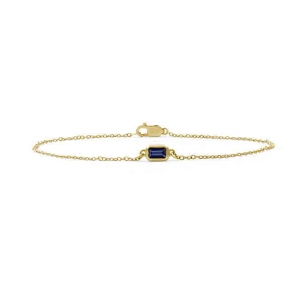 Created Ruby 14K Gold Over Silver Bracelet