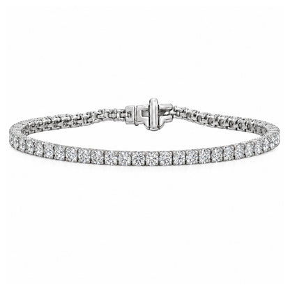 Lab-Grown Diamond Round Tennis Bracelet in 14K White Gold or 14K Yellow Gold