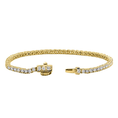 Lab-Grown Diamond Round Tennis Bracelet in 14K White Gold or 14K Yellow Gold
