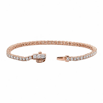 Lab-Grown Diamond Round Tennis Bracelet in 14K White Gold or 14K Yellow Gold