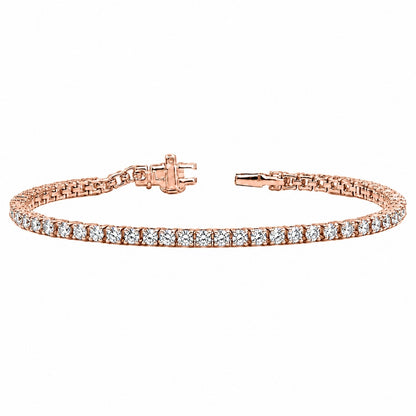 Lab-Grown Diamond Round Tennis Bracelet in 14K White Gold or 14K Yellow Gold