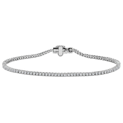 1 ct. T.W. Lab-Grown Diamond Round Tennis Bracelet in Sterling Silver