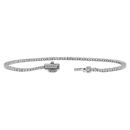 1 ct. T.W. Lab-Grown Diamond Round Tennis Bracelet in Sterling Silver