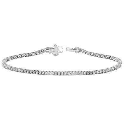 1 ct. T.W. Lab-Grown Diamond Round Tennis Bracelet in Sterling Silver