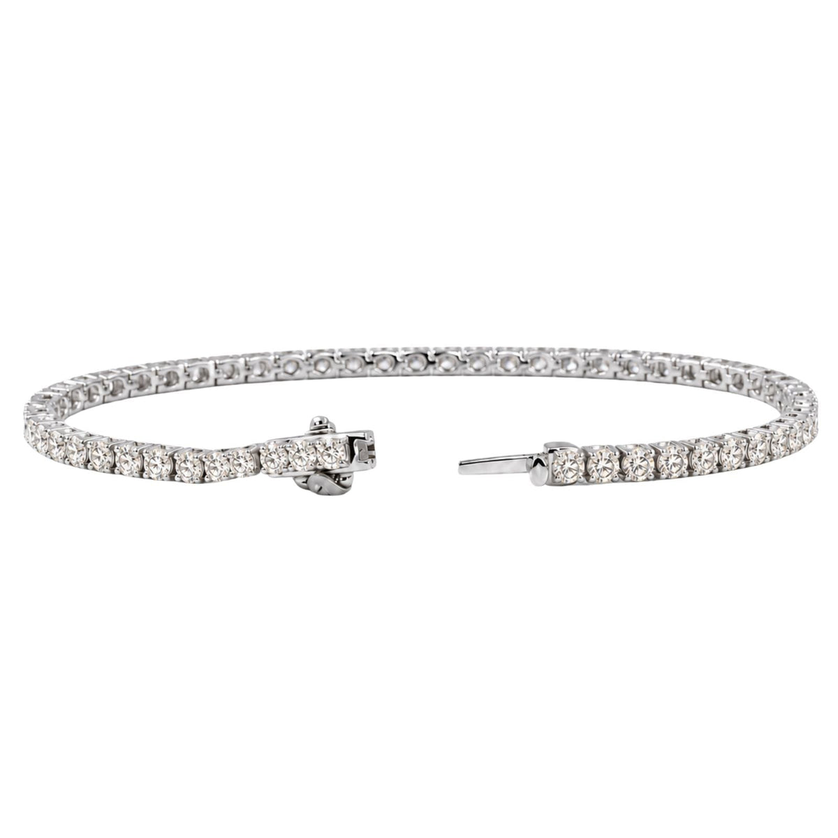 2 ct. T.W. Lab-Grown Diamond Round Tennis Bracelet in Sterling Silver or 14K Gold over Silver