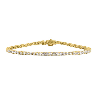 2 ct. T.W. Lab-Grown Diamond Round Tennis Bracelet in Sterling Silver or 14K Gold over Silver