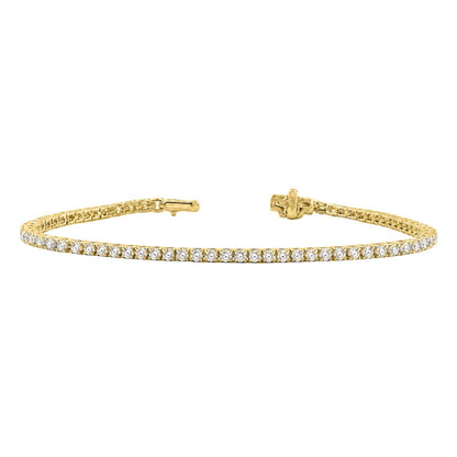 3 ct. T.W. Lab-Grown Diamond Round Tennis Bracelet in Sterling Silver or 14K Gold over Silver