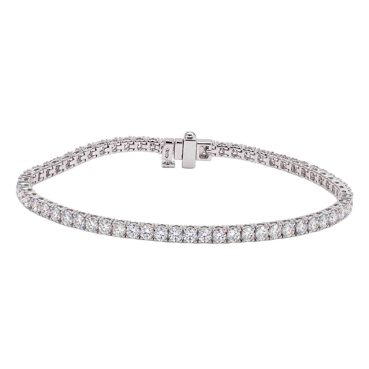 7 ct. T.W. Lab-Grown Diamond Round Tennis Bracelet in Sterling Silver or 14K Gold over Silver