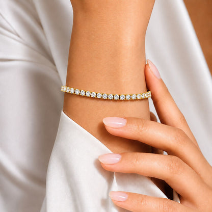 7 ct. T.W. Lab-Grown Diamond Round Tennis Bracelet in Sterling Silver or 14K Gold over Silver