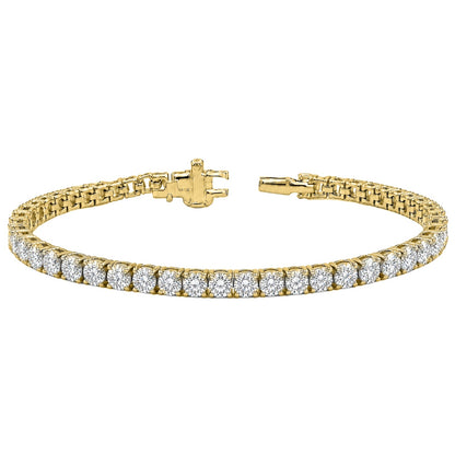 10 ct. T.W. Lab-Grown Diamond Round Tennis Bracelet in Sterling Silver & 14K Gold over Silver