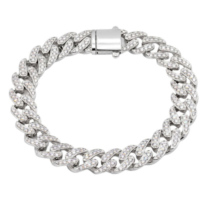 5 ct. T.W. Lab-Grown Diamond Round Chain Bracelet in Sterling Silver or 14K Gold over Silver
