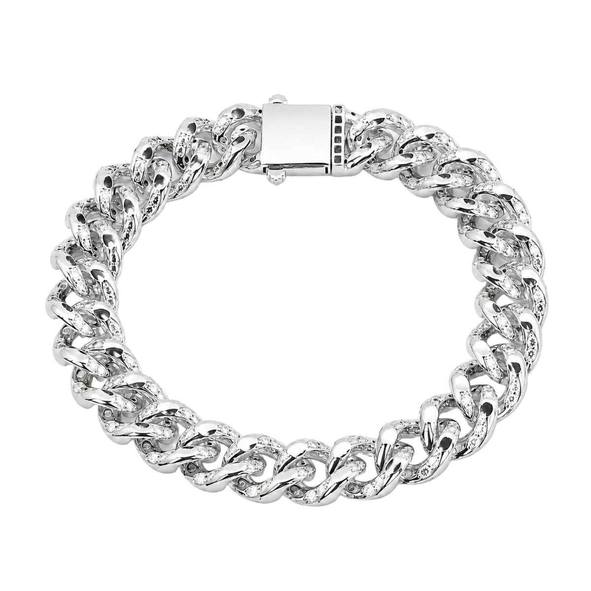 5 ct. T.W. Lab-Grown Diamond Round Chain Bracelet in Sterling Silver or 14K Gold over Silver