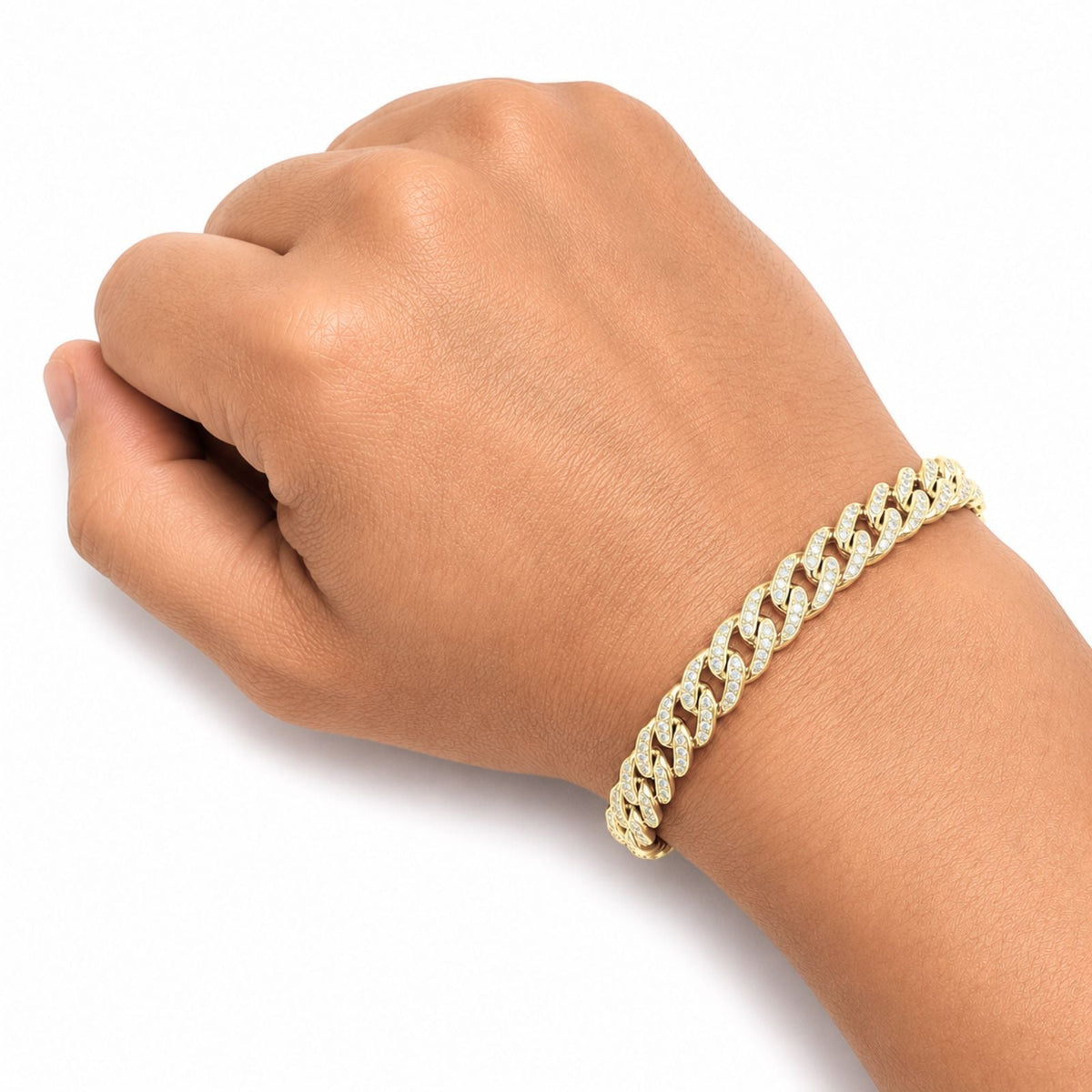 5 ct. T.W. Lab-Grown Diamond Round Chain Bracelet in Sterling Silver or 14K Gold over Silver