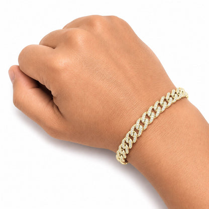 5 ct. T.W. Lab-Grown Diamond Round Chain Bracelet in Sterling Silver or 14K Gold over Silver