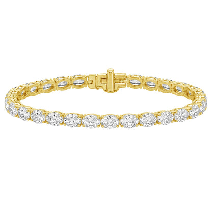 Lab-Grown Diamond Oval Tennis Bracelet in 14K White Gold or 14K Yellow Gold