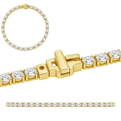 Lab-Grown Diamond Oval Tennis Bracelet in 14K White Gold or 14K Yellow Gold