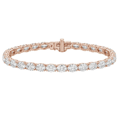 Lab-Grown Diamond Oval Tennis Bracelet in 14K White Gold or 14K Yellow Gold