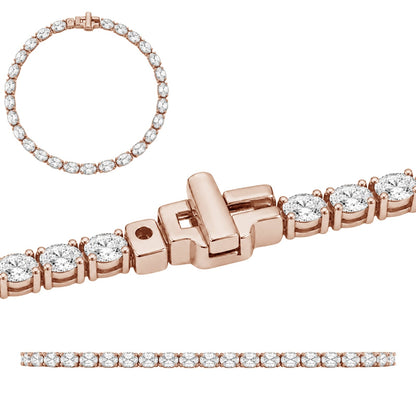 Lab-Grown Diamond Oval Tennis Bracelet in 14K White Gold or 14K Yellow Gold