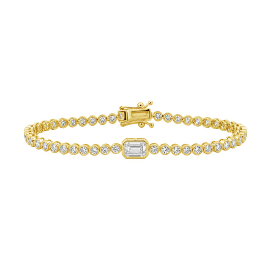 3 ct. T.W. Lab-Grown Diamond Bracelet in Gold over Silver
